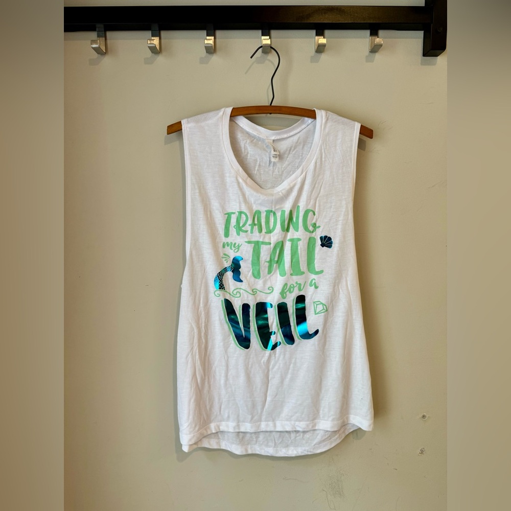 “Trading My Tail for a Veil” Etsy Bride Tank Top, New